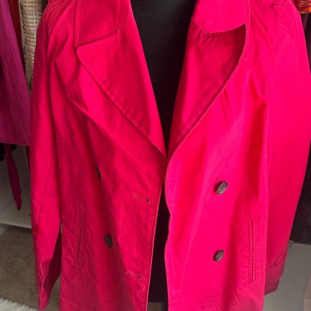 Banana Republic Fuchsia Trench Coat